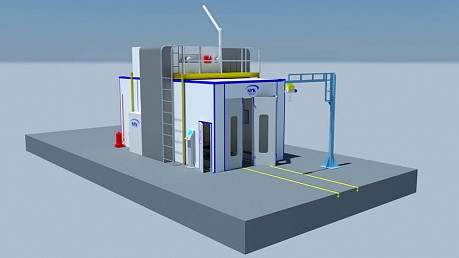 Окрасочно-сушильная камера тупикового типа SPK-8.4.3 для металлоконструкций